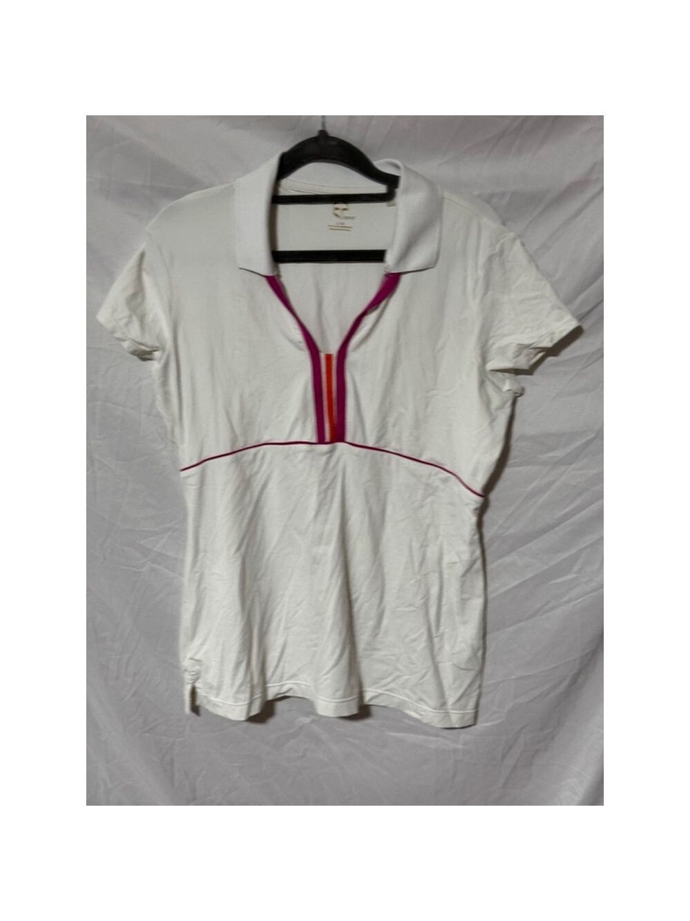 Women's Tail Activewear Polo Shirt Size L White